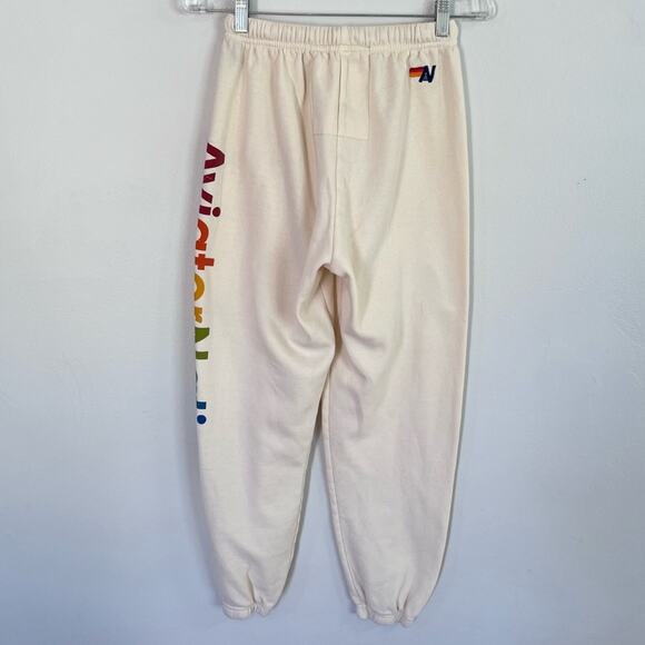 Aviator Nation Malibu Sweatpants Vintage White Sz XS - Picture 3 of 9